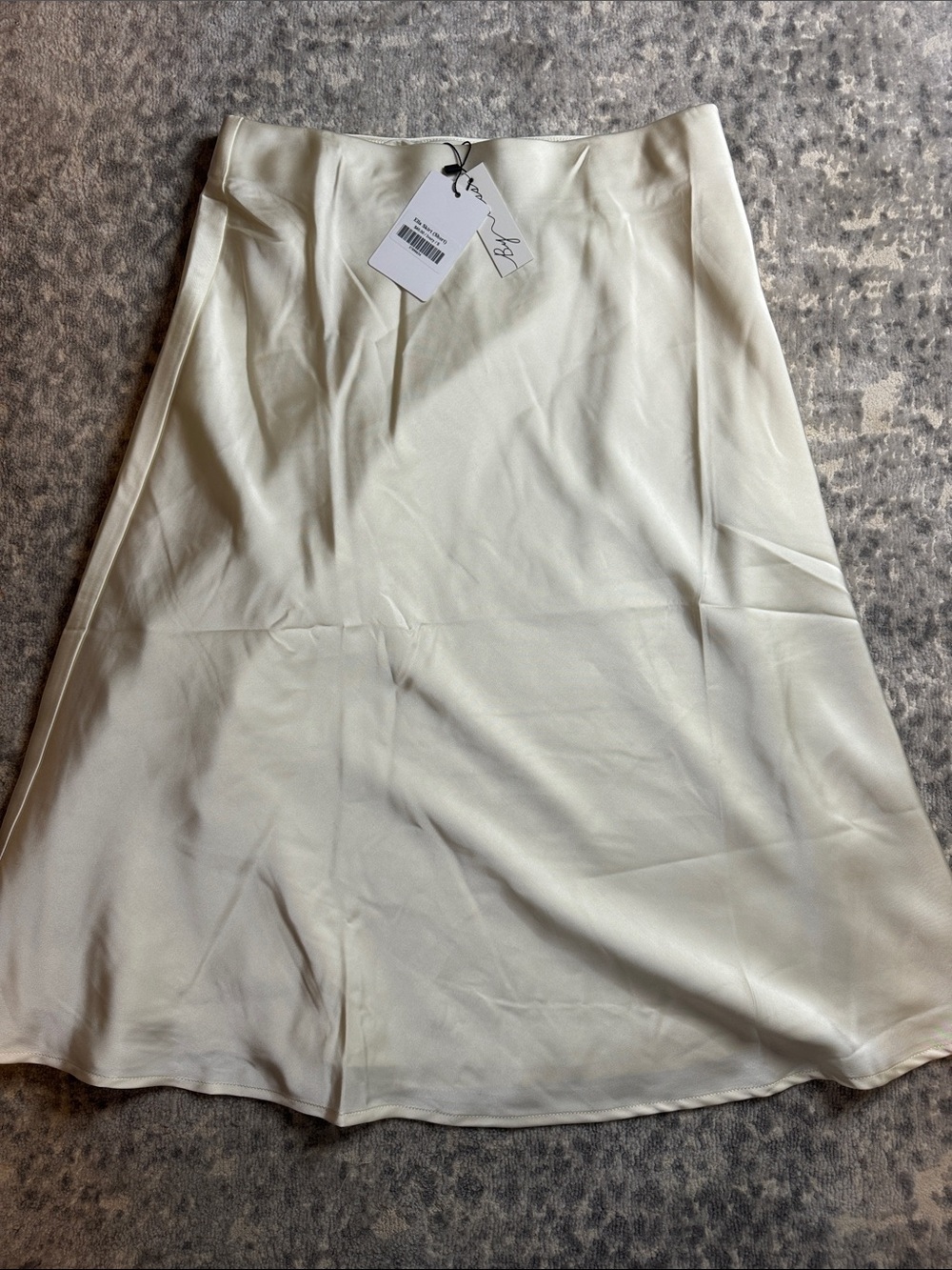 Ivory A-Line Over the Knee Skirt